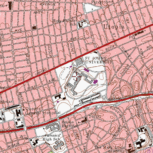 Topographic Map of Sun Yat Sen Memorial Hall, NY