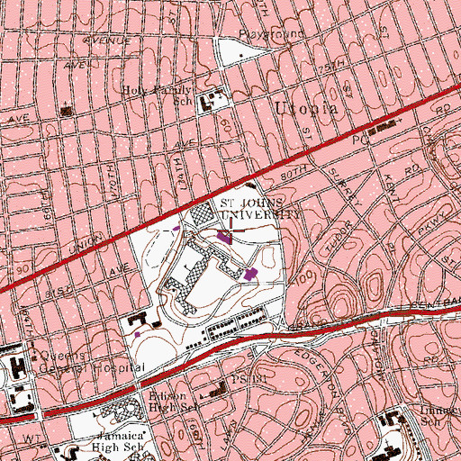 Topographic Map of University Center, NY