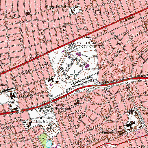 Topographic Map of Saint Thomas More Church, NY