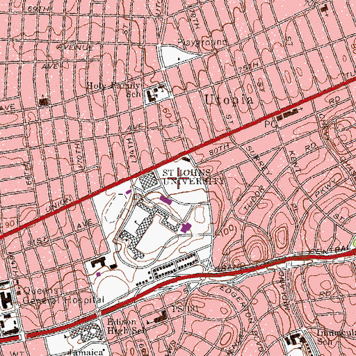 Topographic Map of Betson Stadium, NY