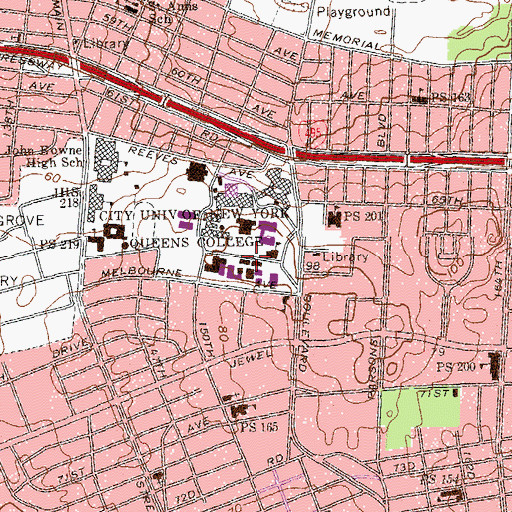 Topographic Map of Delany Hall, NY