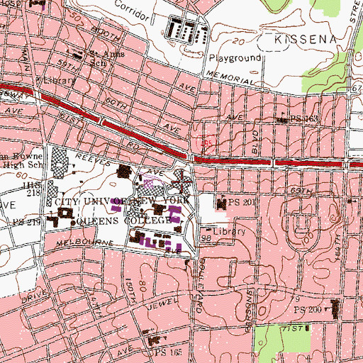 Topographic Map of Gertz Center, NY