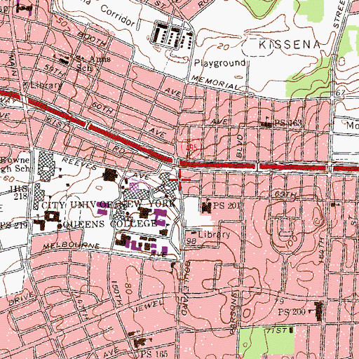 Topographic Map of Goldstein Theater, NY