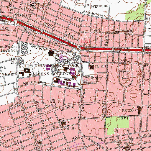Topographic Map of Jefferson Hall, NY