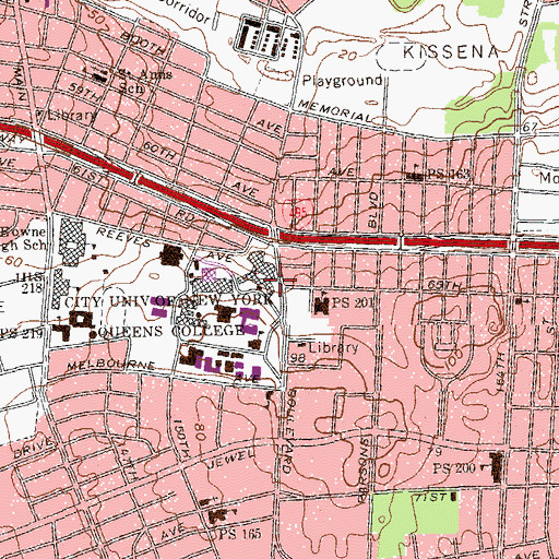 Topographic Map of King Hall, NY