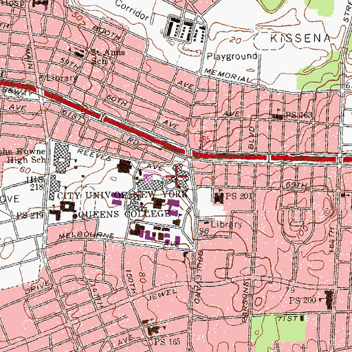 Topographic Map of Rathaus Hall, NY