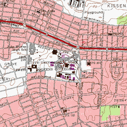 Topographic Map of Campbell Plaza, NY