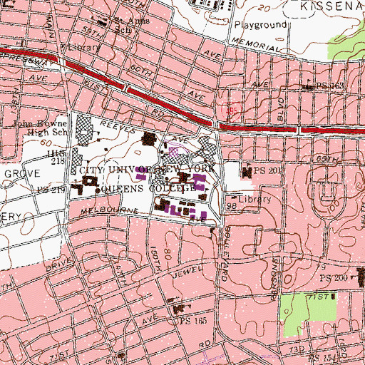Topographic Map of Kaufman Garden, NY
