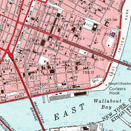 Topographic Map of Henry Street Settlement, NY