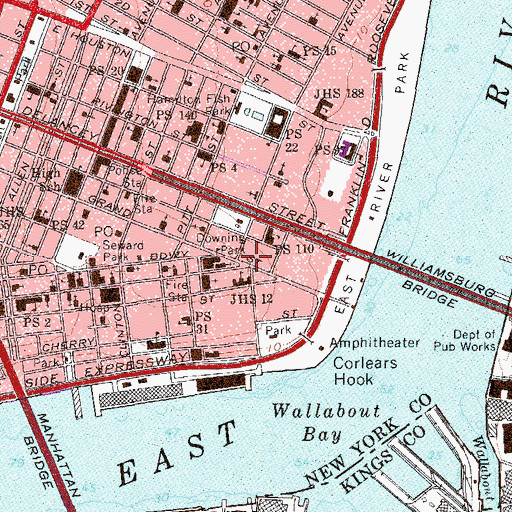 Topographic Map of Hillman Housing, NY