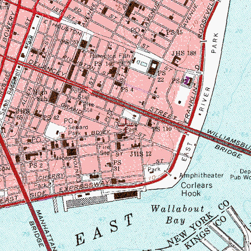 Topographic Map of Amalgamated Dwellings, NY