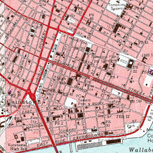 Topographic Map of Essex Street Market, NY
