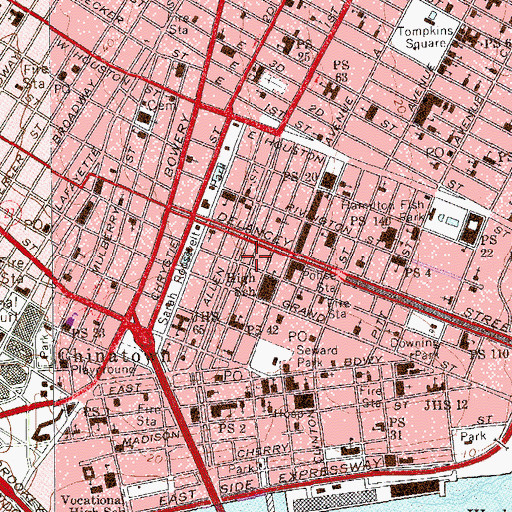 Topographic Map of Lower East Side Tenement Museum, NY