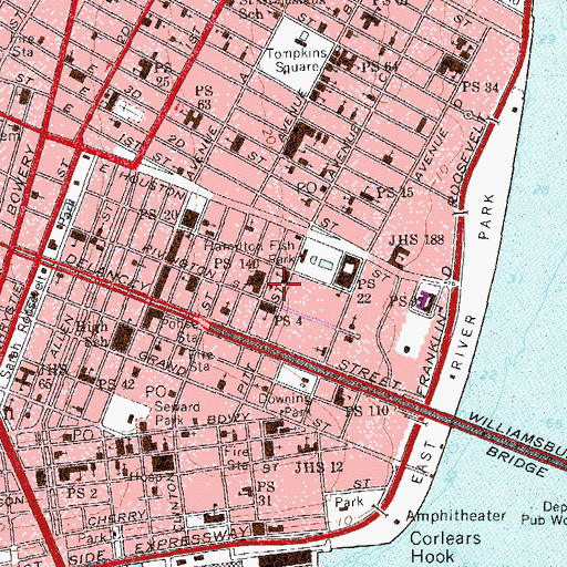 Topographic Map of Mision Guadalupana, NY