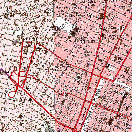 Topographic Map of Museum of African Art, NY