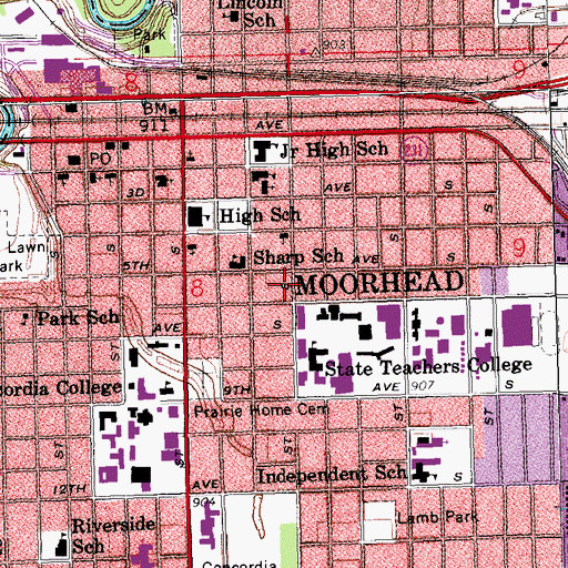 Topographic Map of Nemzek House, MN