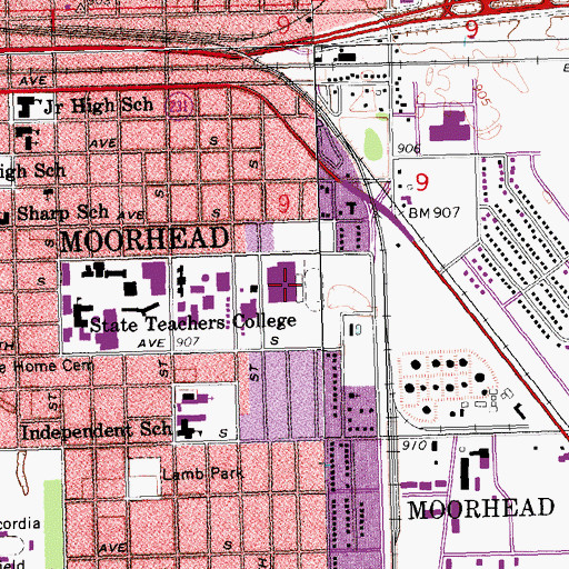 Topographic Map of Nemzek Hall, MN