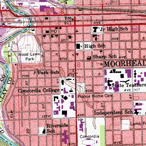 Topographic Map of Bogstad Manor East, MN