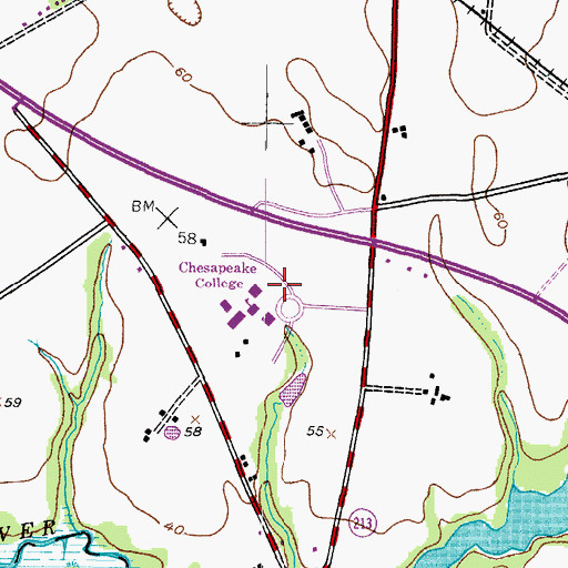 Topographic Map of Economic Development Center, MD