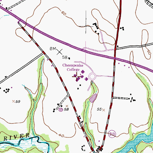 Topographic Map of Kent/Humanities, MD