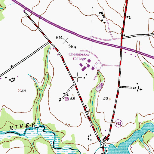 Topographic Map of Manufacturing Training Center, MD