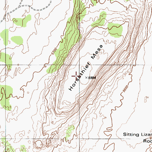 Topographic Map of Horse Thief Mesa, AZ