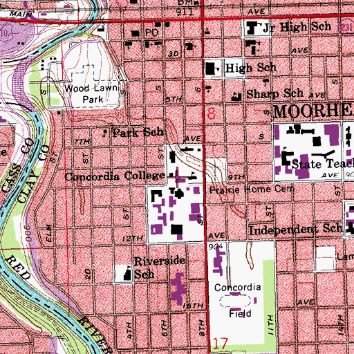 Topographic Map of Knutson Center, MN
