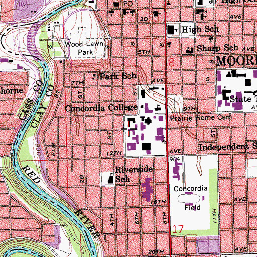 Topographic Map of Livedalen Hall, MN