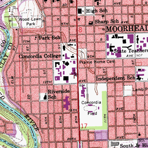 Topographic Map of Jones Science Center, MN