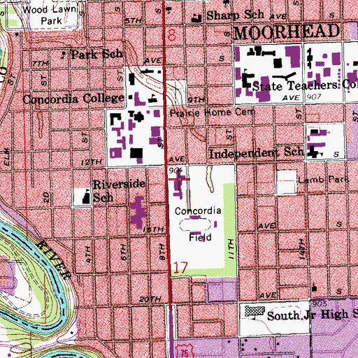 Topographic Map of Grant Center, MN