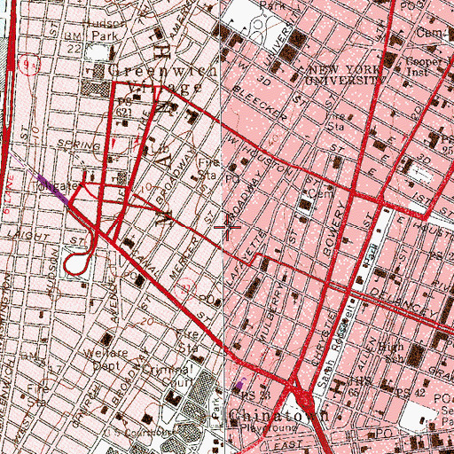 Topographic Map of De Forest Building, NY