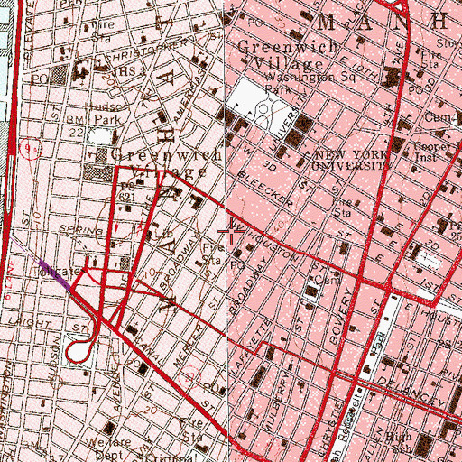 Topographic Map of Gagosian Gallery, NY