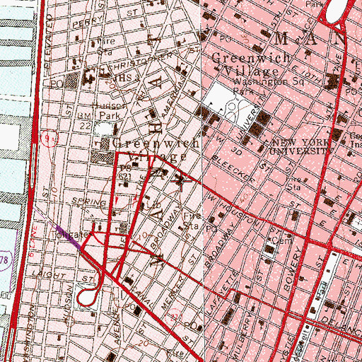 Topographic Map of Saint Anthony of Padua Roman Catholic Church, NY