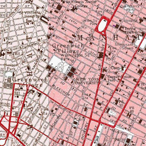 Topographic Map of Asch Building, NY