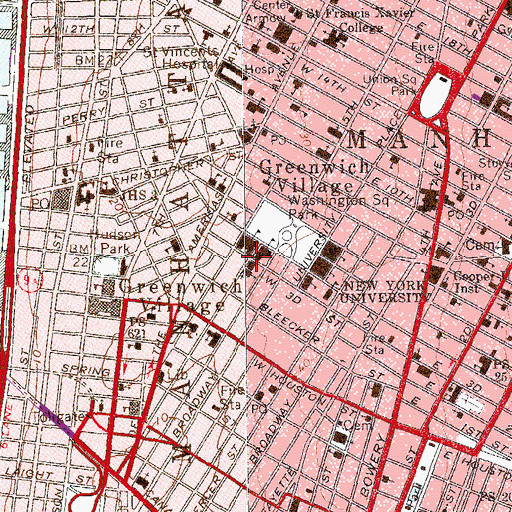 Topographic Map of Hagop Kevorkian Center for Near Eastern Studies, NY