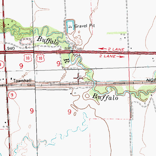 Topographic Map of Stockwood (historical), MN