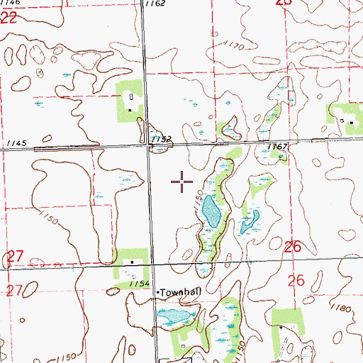 Topographic Map of Keene Post Office (historical), MN