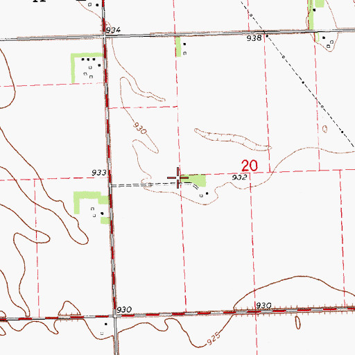 Topographic Map of Bona Post Office (historical), MN