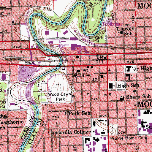 Topographic Map of Faith Hope Love Church, MN