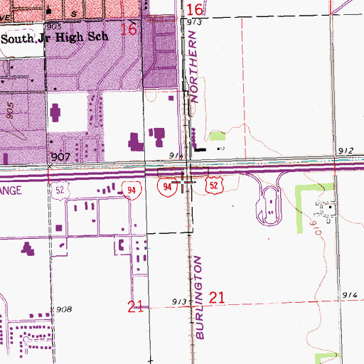 Topographic Map of Triumph Lutheran Church, MN