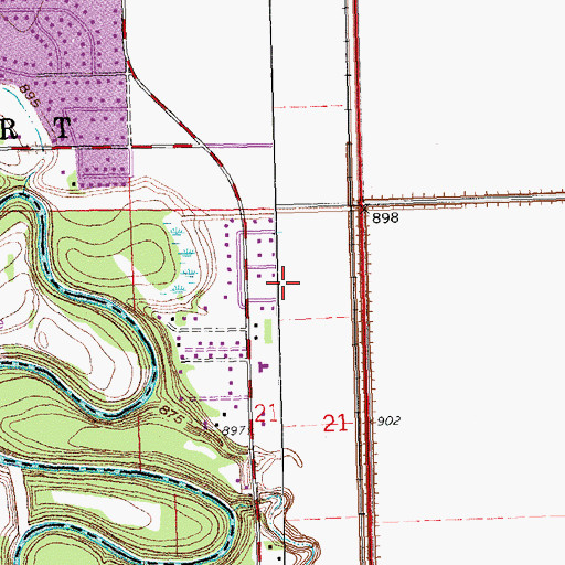 Topographic Map of Faith Mennonite Church, MN