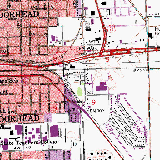 Topographic Map of Church of Christ, MN