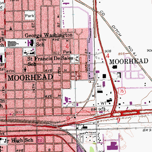 Topographic Map of Apostolic Bible Church, MN