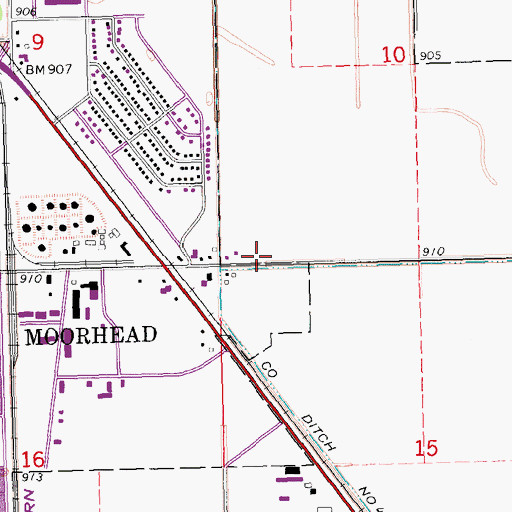 Topographic Map of Ascension Evangelical Lutheran Church, MN