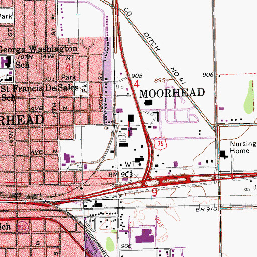 Topographic Map of Believer's Fellowship Church, MN