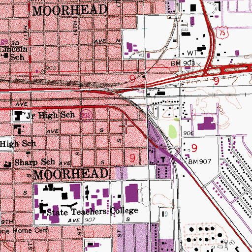 Topographic Map of Greenwood Communities, MN