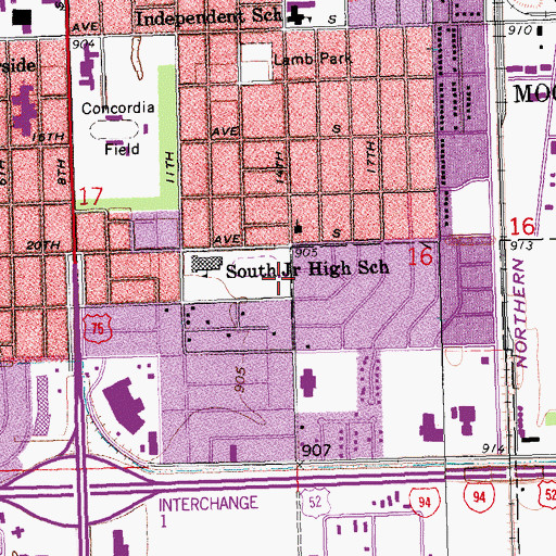 Topographic Map of South Park, MN