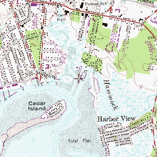 Topographic Map of Indian River, CT