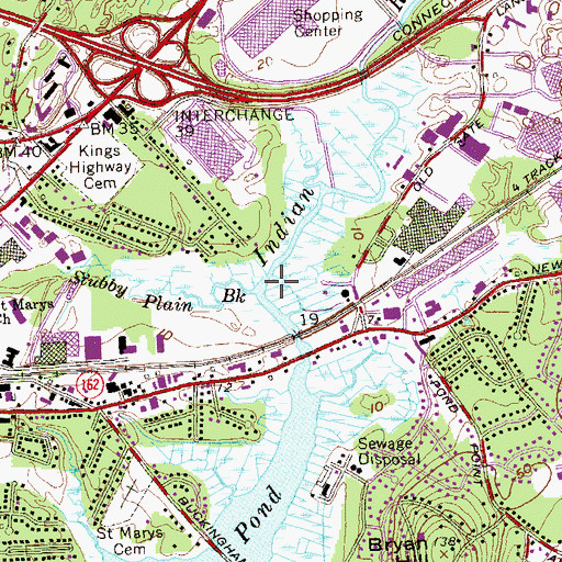 Topographic Map of Indian River, CT