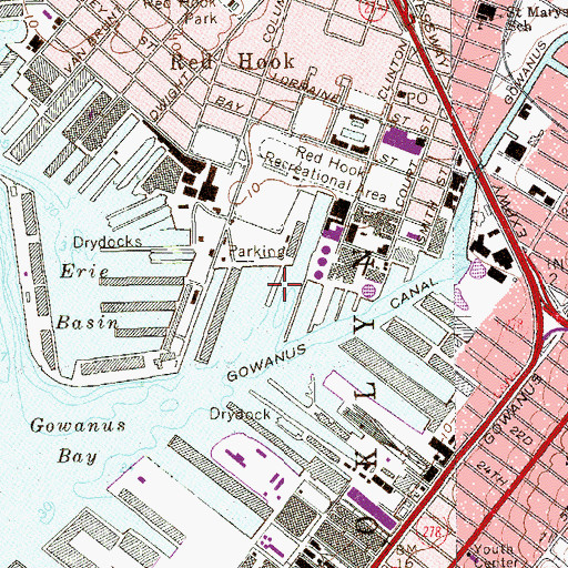 Topographic Map of Henry Street Terminal, NY